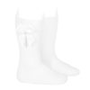 calcetin alto con lazo lateral condor blanco