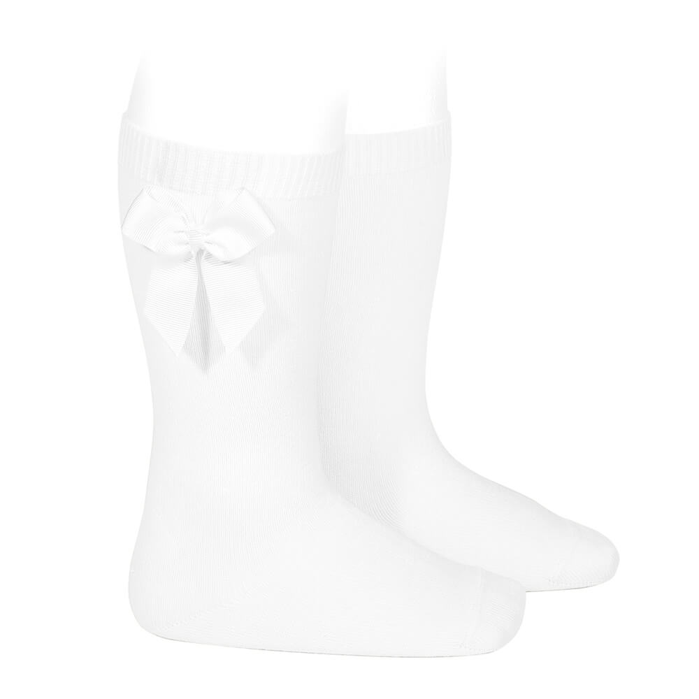 calcetin alto con lazo lateral condor blanco