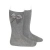 calcetin alto con lazo lateral condor gris claro