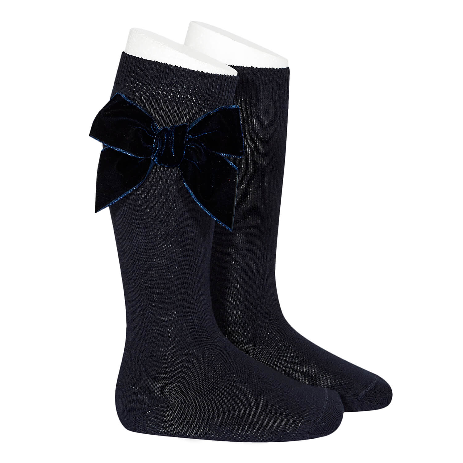 Calcetines altos con lazo terciopelo Cóndor