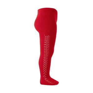 Leotardos de algodón cálido con calado lateral Tonos rojos