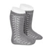 Calcetin alto calado calido gris claro condor 230