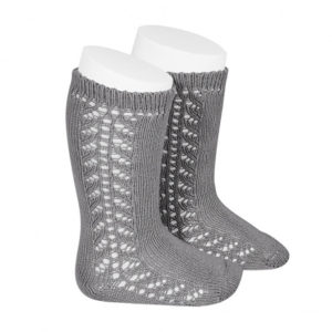 Calcetin alto calado calido gris claro condor 230