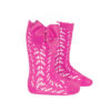 calcetin alto calado lazo fucsia cóndor