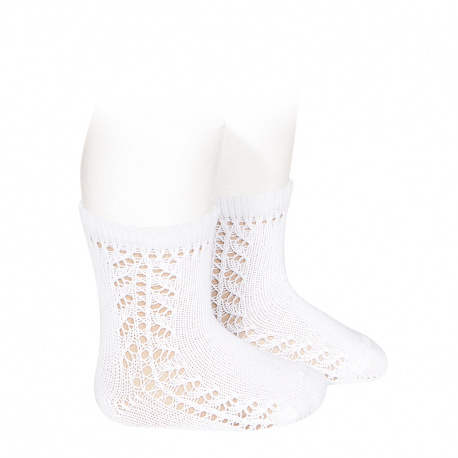 Calcetines cortos algodón cálido calado lateral Cóndor blanco
