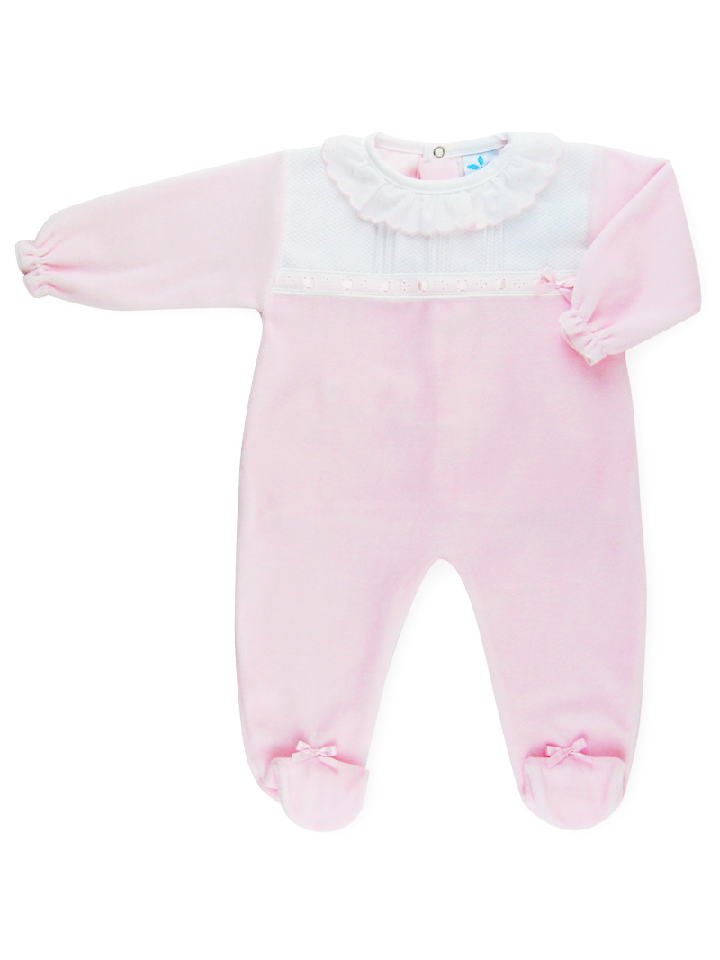Pijama pelele tundosado pique rosa