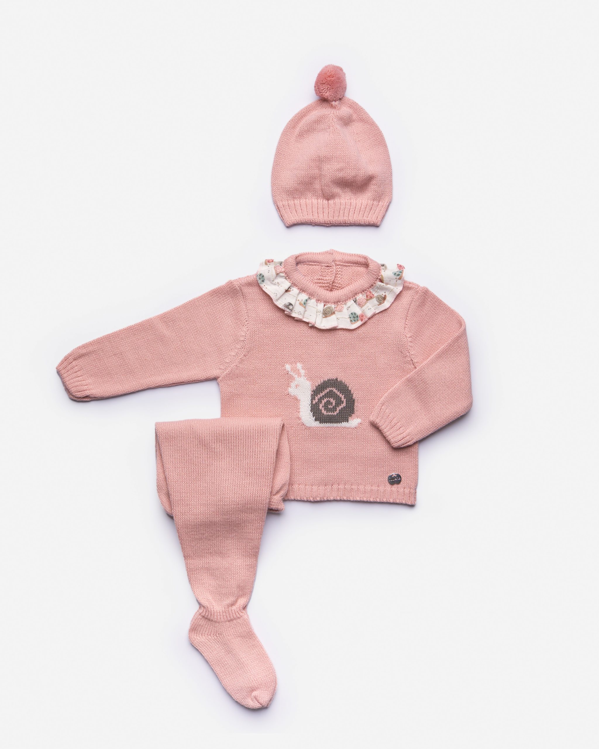 Conjunto polaina caracol gorro