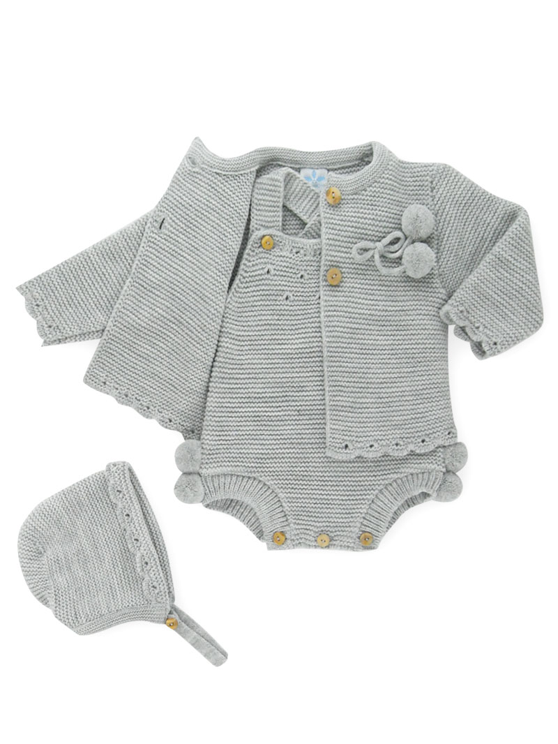 Conjunto punto gris chaqueta