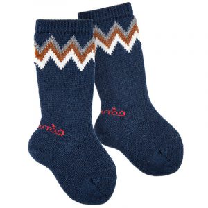 calcetin alto merino zigzag