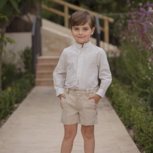 Conjunto rayas lino niño miranda