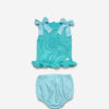 Conjunto braga vichy turquesa