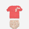Conjunto braga con jersey volante coral