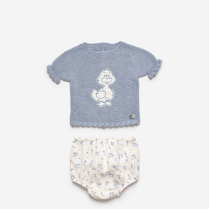 Conjunto braga patitos perlé