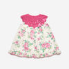 Vestido perlé fresa flores bebé niña