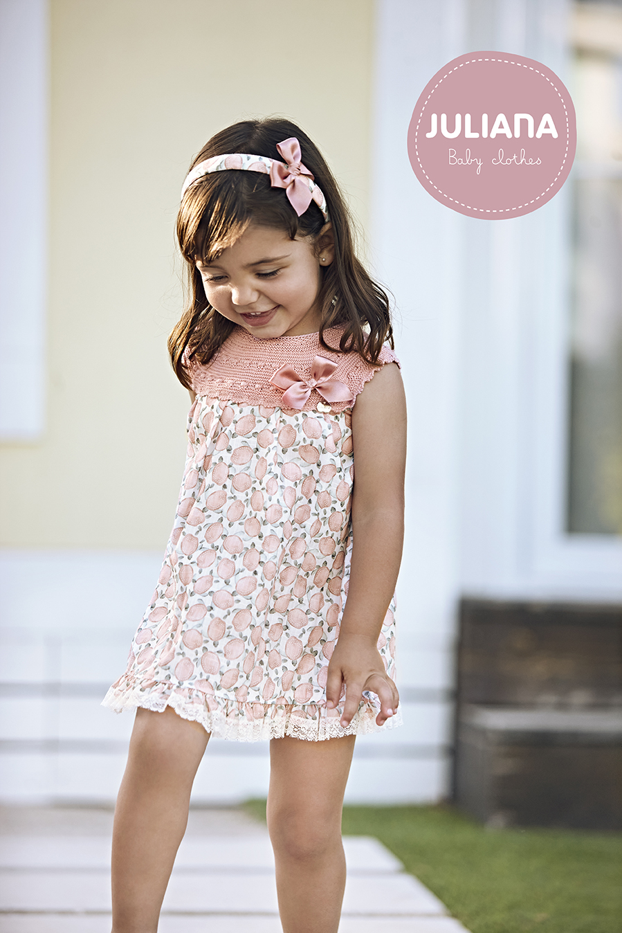 Vestido perlé tortugas amarillo bebé niña
