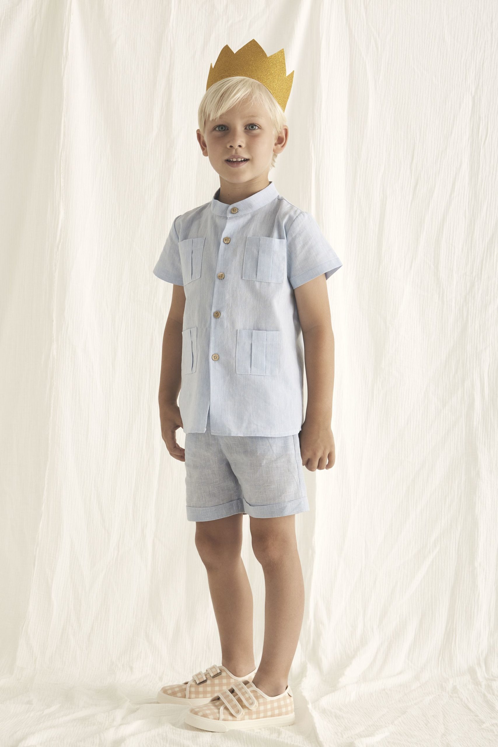 Camisa guayabera conjunto azul babidu ninfa