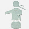 Conjunto bebe punto braga trenzas lazo juliana