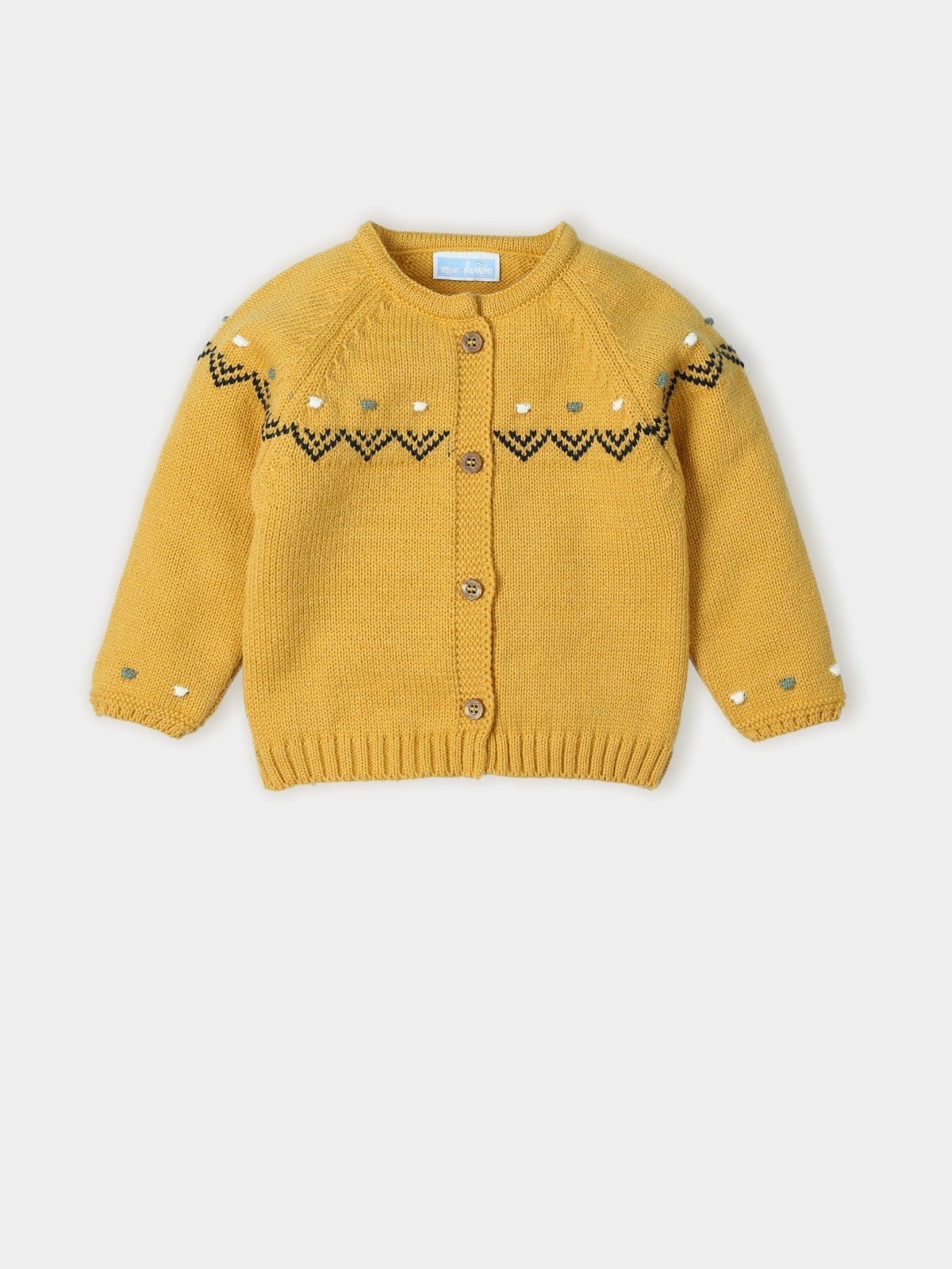9080_39577 Chaqueta Jacquard mac ilusion mostaza