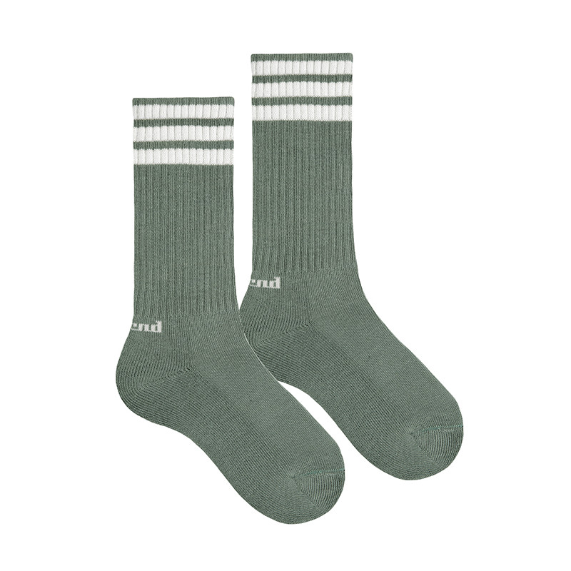calcetin sport rayas condor verde liquen