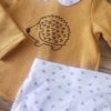Conjunto erizo blanca valiente niño