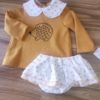 Conjunto erizo blanca valiente niña