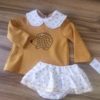Conjunto erizo blanca valiente niña