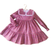 Vestido rojo flores blanca valiente