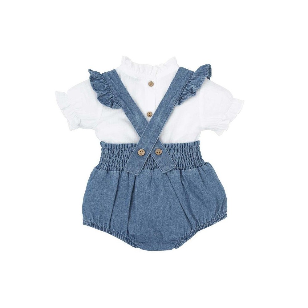 Conjunto peto volante y camisa Clavel Babidu 41477