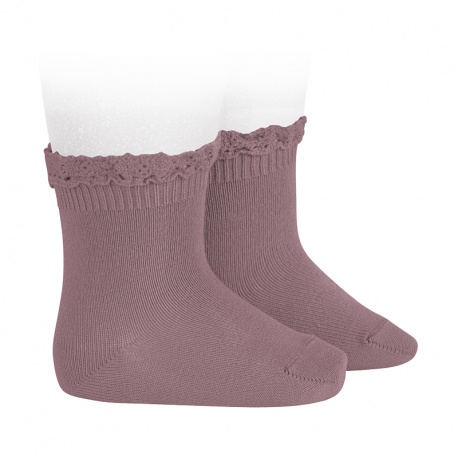 Calcetines altos con puntilla en el puño Iris Cóndor