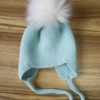 Gorro aviador pompon blanco marialex