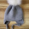 Gorro aviador pompon blanco marialex