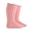 calcetines-altos-canale-curling-contrastado-rosa-palo Calcetines altos canalé Curling Cóndor