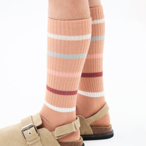 calcetines altos sport listas colores salmonete