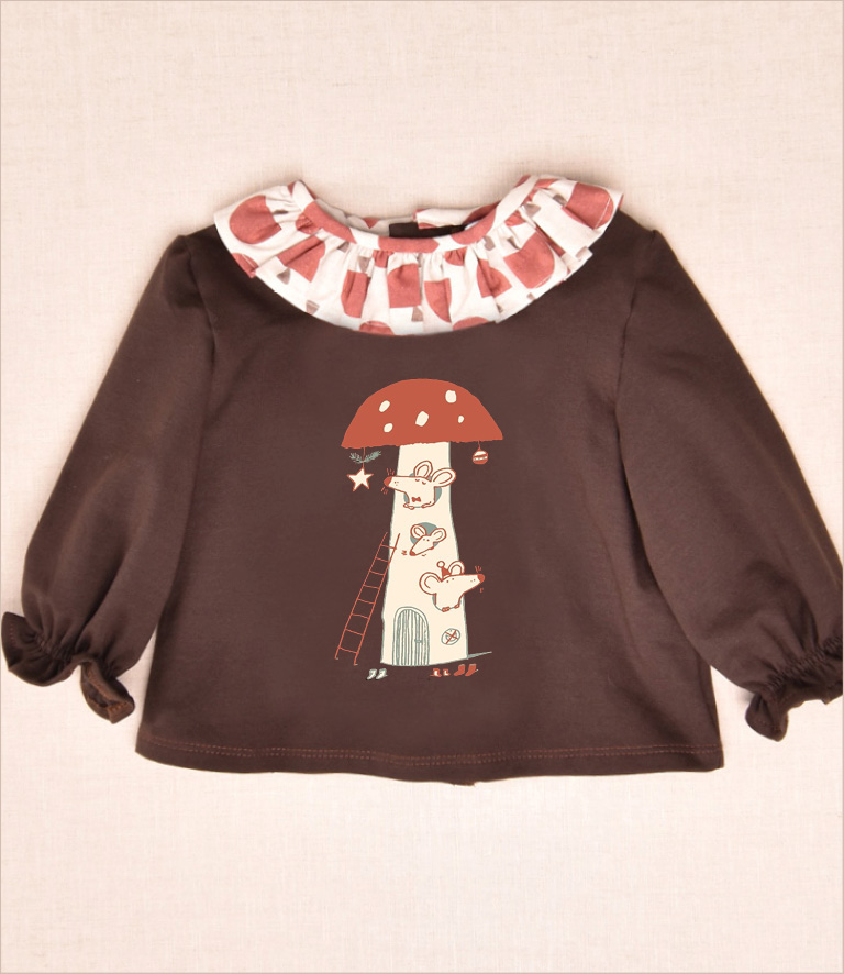 Sudadera setas cuello Cocote